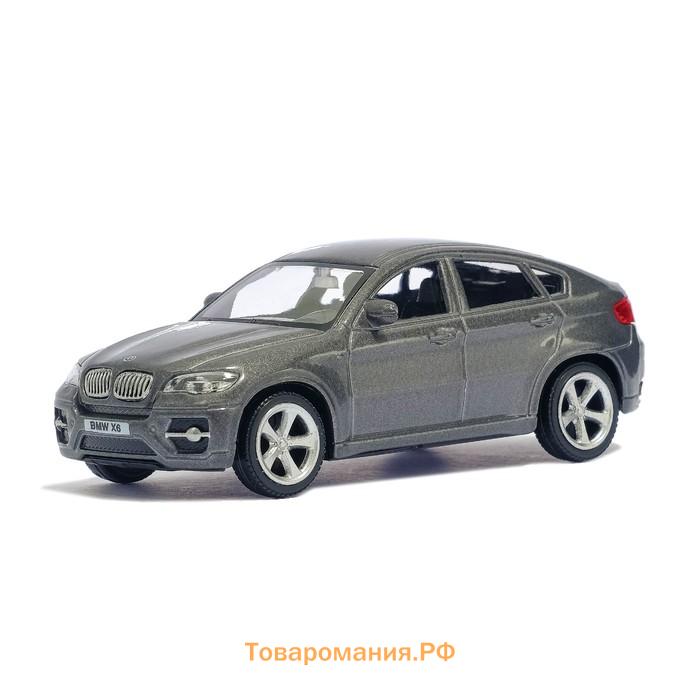 Машина металлическая BMW X6, 1:43, цвет серый