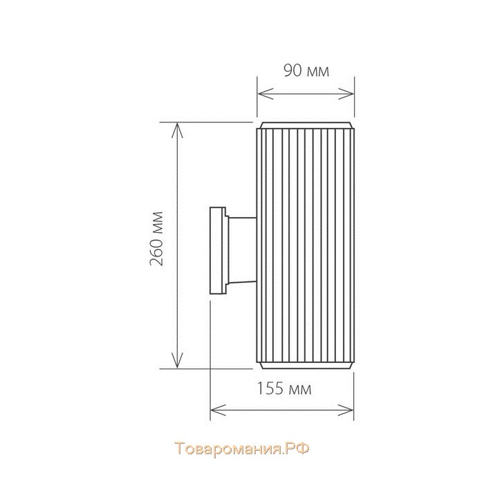 Светильник Elektrostandard садово-парковый, 2х60 Вт, E27, IP54, настенный, Techno 1403 серый