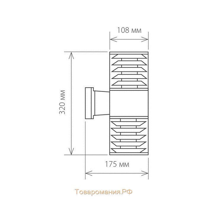 Светильник Elektrostandard садово-парковый, 2х60Вт, E27, IP54, настенный, Techno 1407 черный