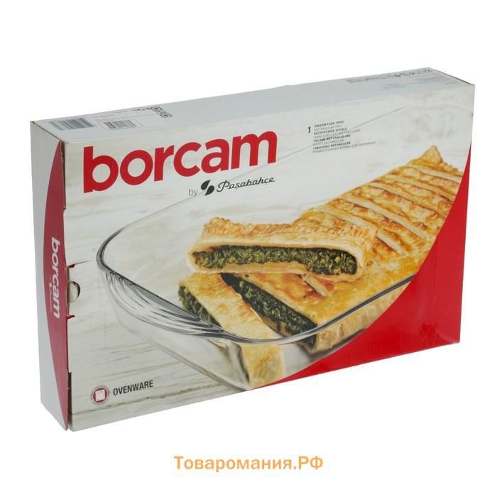 Форма для запекания Paşabahçe Borcam, 3.5 л, прямоугольная, жаропрочное стекло, прозрачная