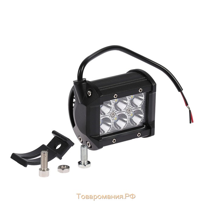 Противотуманная фара 6 LED, IP67, 18 Вт, 6000 К, 12-24 В, направленный свет