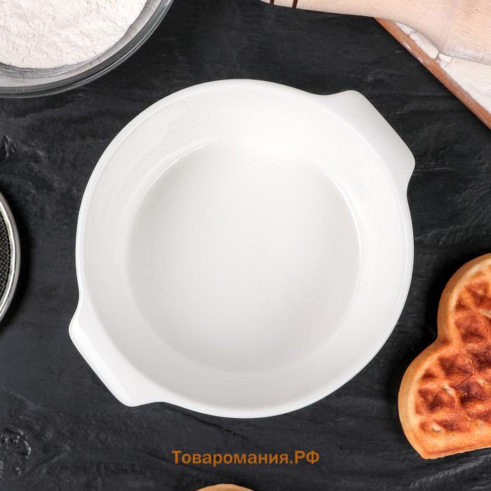 Форма для выпечки SL Home «Санторини», 250 мл, 13.6×12×4.5 см, жаропрочная керамика, белая