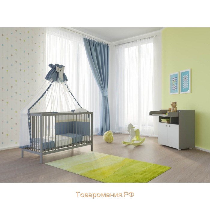 Кроватка детская Polini kids Simple 101, цвет серый