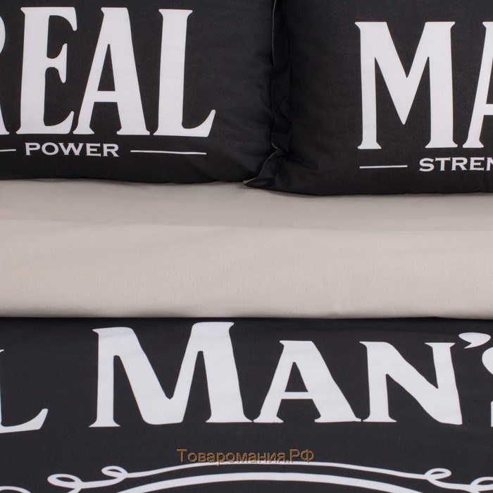 Постельное бельё "" 1.5 сп Real Man 143х215 см,150х214 см, 50х70+3 - 2 шт