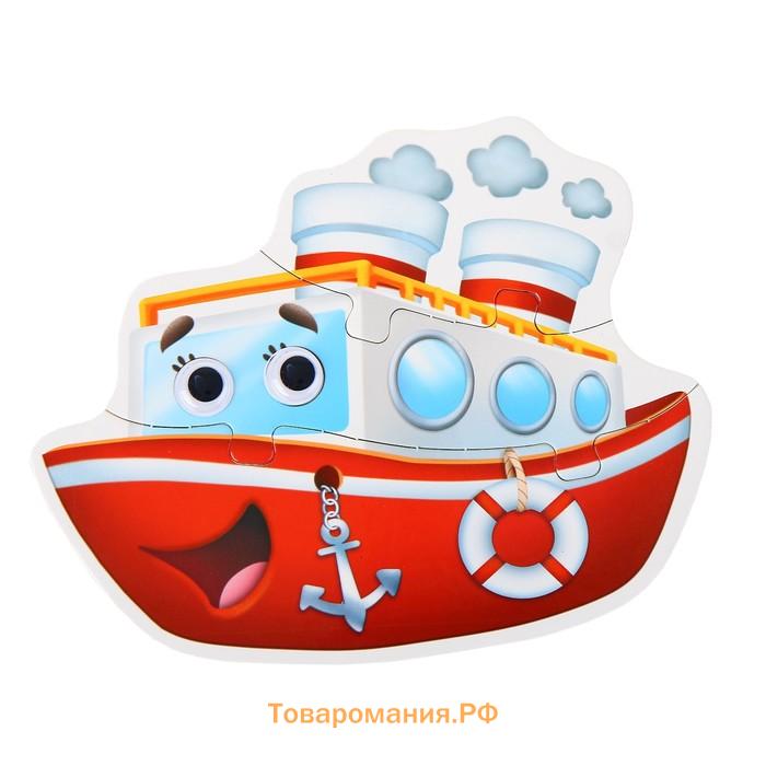 Макси - пазлы с глазками «Любимый транспорт», 4 пазла, 14 крупных деталей