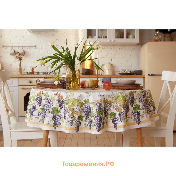 Скатерть "" Provence d=220 +/- 3см, 100% хлопок, саржа 190 гр/м2