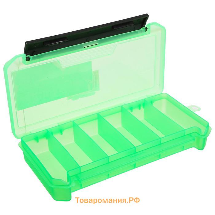 Коробка для приманок КДП-1, цвет зелёный, 190 × 100 × 30 мм