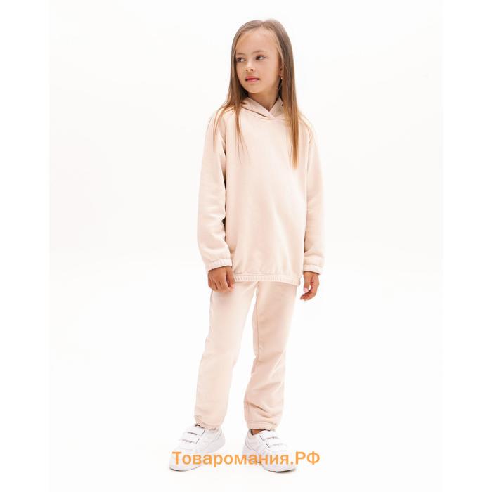 Костюм детский (худи, брюки) Casual Collection KIDS цвет бежевый, рост 104