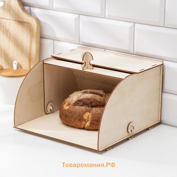 Хлебница деревянная, 26×26×15 см