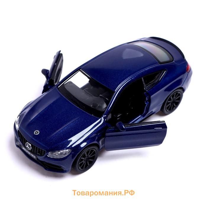 Машина металлическая MERCEDES-AMG C63 S COUPE, 1:32, открываются двери, инерция, цвет синий