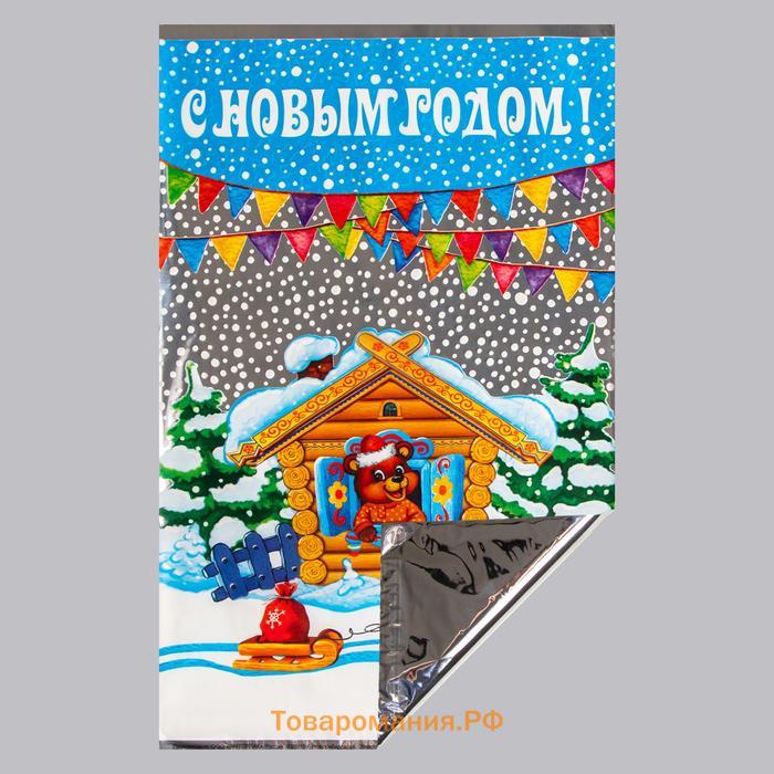 Пакет подарочный "Теремок", 25 х 40 см. Новый год