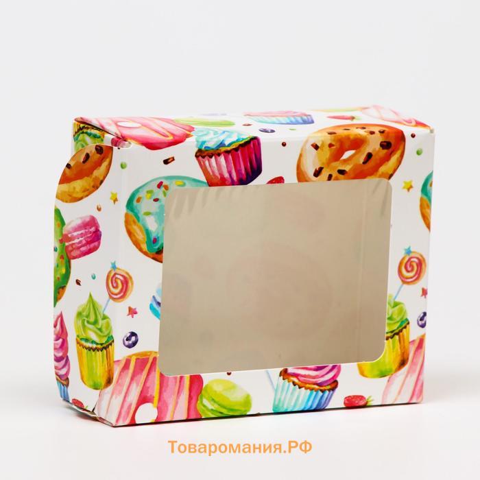 Коробка складная "Пончики", 10 х 8 х 3,5 см