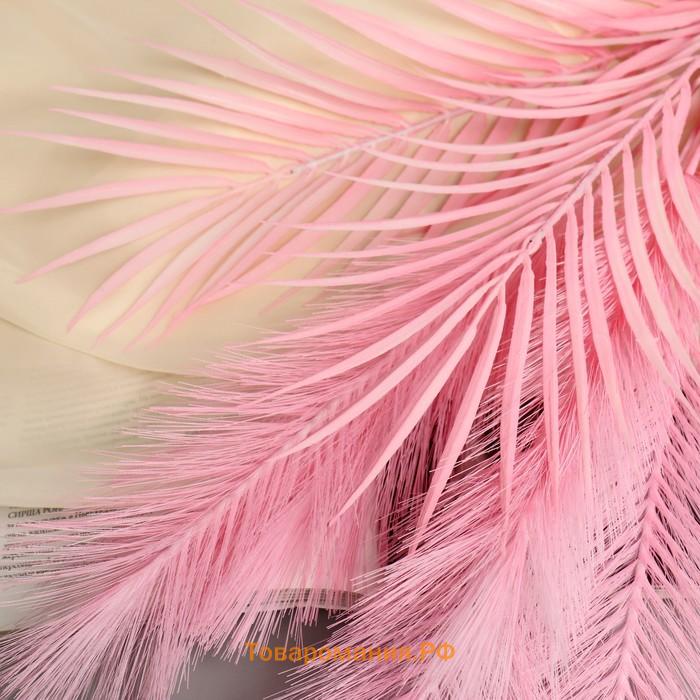 Декор "Перо и пальма" 72 см, розовый