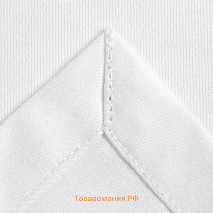 Набор салфеток с декорат. кольцами "White pleasure" 40х40 см - 4 шт, 100% хл, саржа 190гр/м2