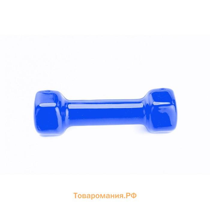 Гантель обрезиненная Bradex SF 0166, синяя, 4 кг