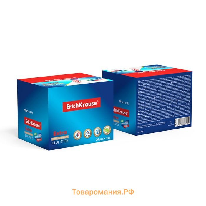 Клей-карандаш, ErichKrause Extra, усиленный, 15г