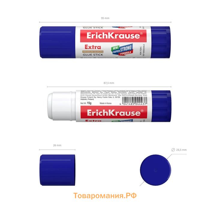 Клей-карандаш, ErichKrause Extra, усиленный, 15г