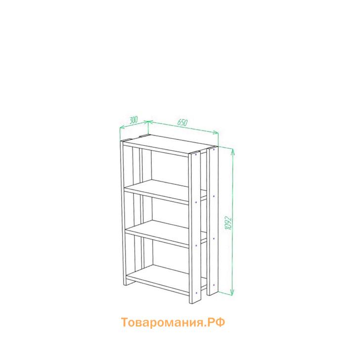 Стеллаж, 650 × 300 × 1100 мм, цвет белый