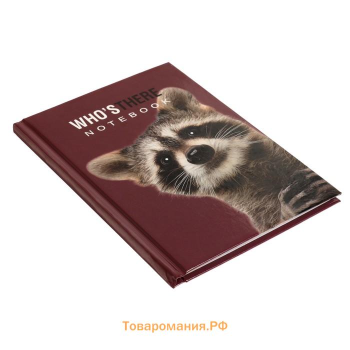 Блокнот А6, 40 листов в клетку "Животные сбок", твёрдая обложка, глянцевая ламинация, блок офсет