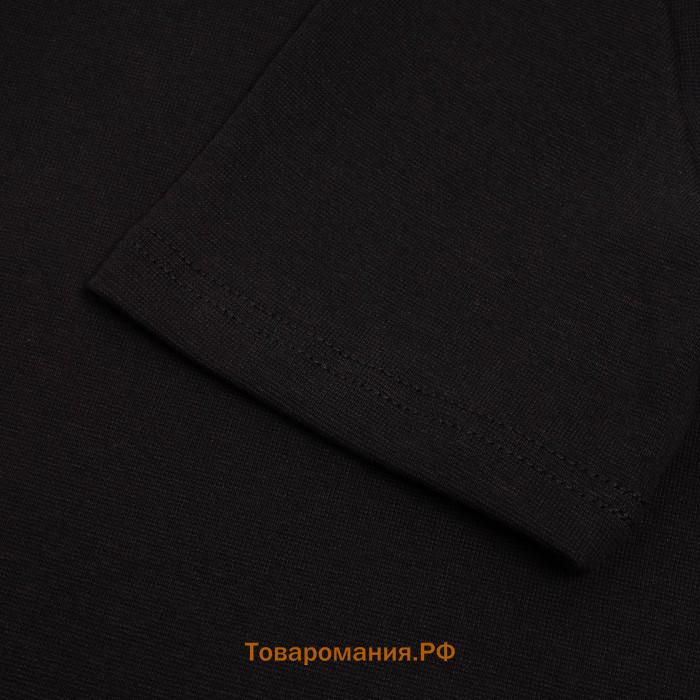 Футболка женская MINAKU SLIM FIT: цвет чёрный, р-р 46