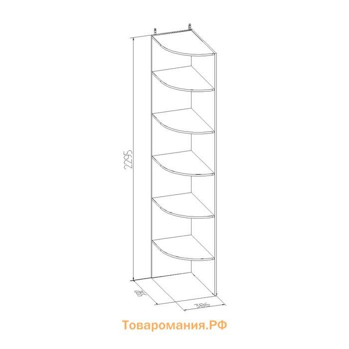 Стеллаж Home 44, 386 × 592 × 2295 мм, цвет дуб табачный craft