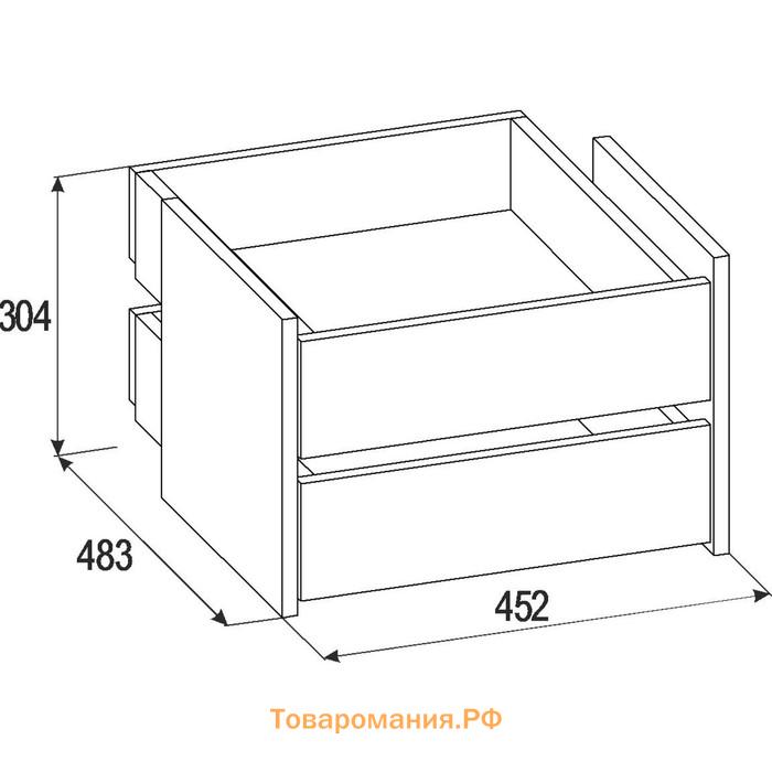 Комплект ящиков для шкафов-купе Home, 452 × 483 × 304 мм, цвет венге