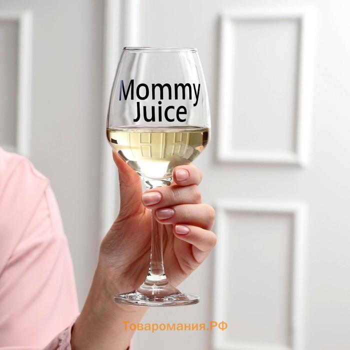 Бокал для вина с надписью Mommy Juice 350 мл