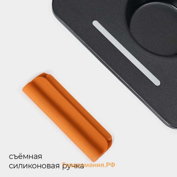 Форма для выпечки Magistro «French Bakery. Круг», 39×26.3×3.4 см, 12 ячеек, антипригарное покрытие