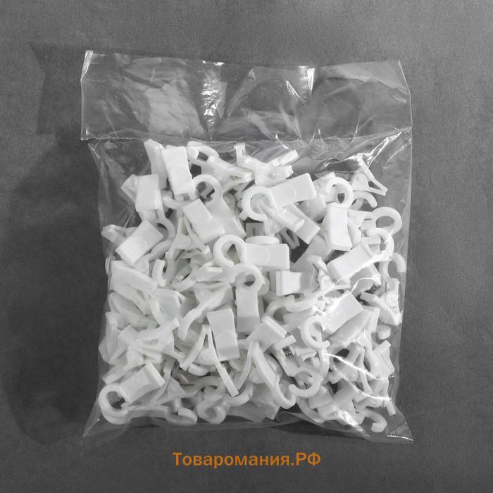 Зажим для штор, 35×20×15 мм, белый