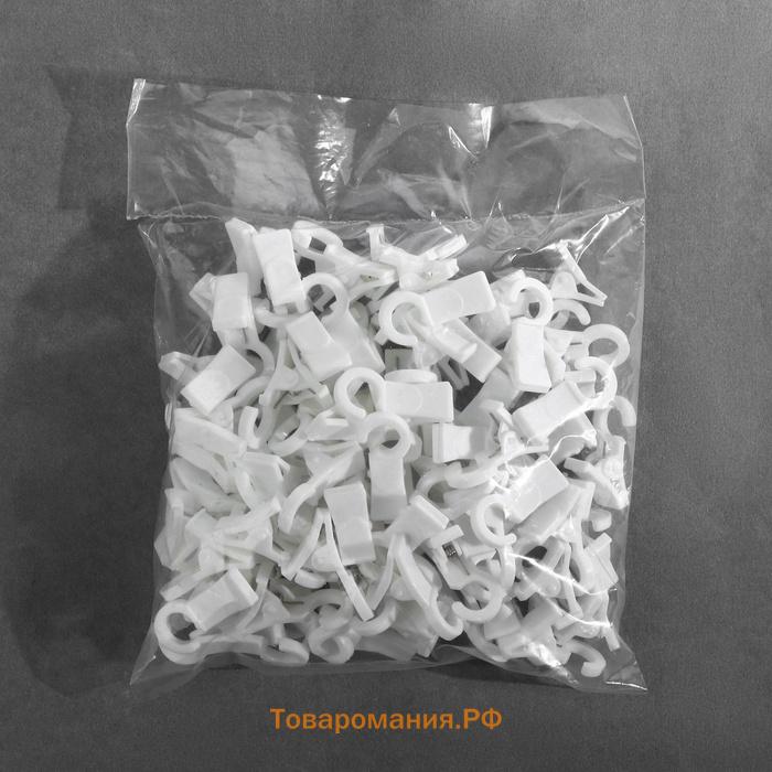 Зажим для штор, 35×20×15 мм, белый