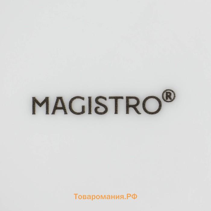 Кружка Magistro White gloss, 400 мл, фарфор, белая