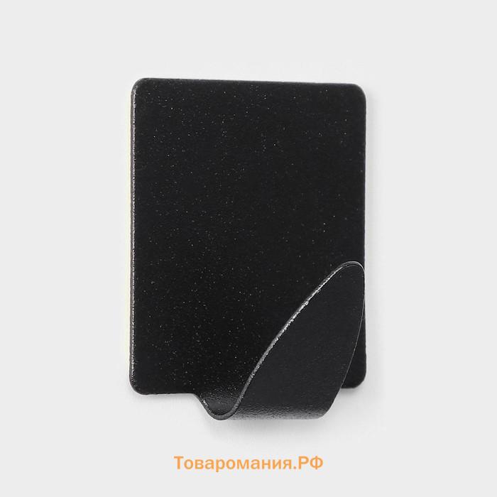 Крючки самоклеящиеся SAVANNA Black Loft, 6 шт, металл, 3.5×3.8×1.8 см, чёрные