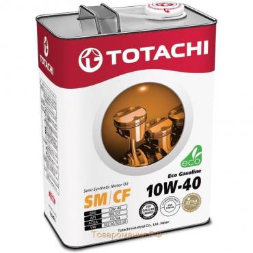 Масло моторное Totachi Eco Gasoline, SN/CF 10W-40, полусинтетическое, 4 л