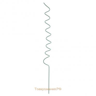 Кустодержатель для цветов, d = 6 см, h = 80 см, металл, зелёный, «Спираль»
