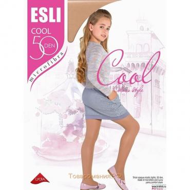 Колготки детские полиамидные ESLI COOL 50 ден цвет белый (bianco), рост 128-134