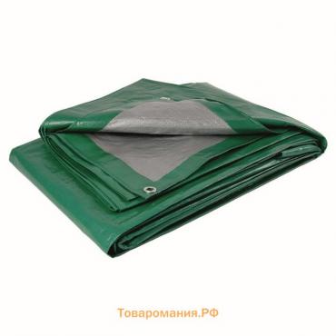 Тент защитный, 15 × 10 м, плотность 90 г/м², люверсы шаг 1 м, зелёный