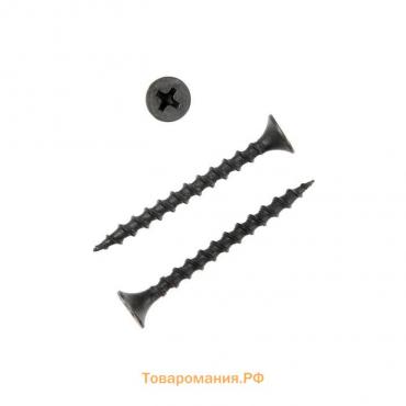 Саморез 3.5×41 мм ТУНДРА PREMIUM, потай, крупная резьба, шлиц PH, фосфатированный, 1 кг