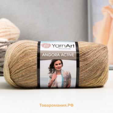 Пряжа "Angora Active" 20% шерсть, 80% акрил  500м/100гр  (843 беж корич)