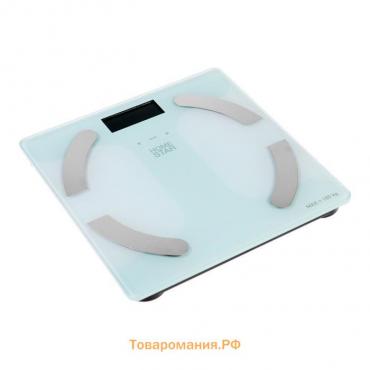 Весы напольные HOMESTAR HS-6003, диагностические, до 180 кг, 2хААА, стекло, белые