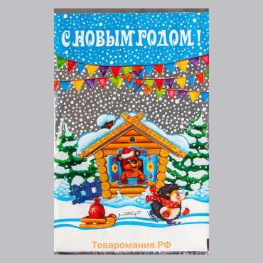 Пакет подарочный "Теремок", 25 х 40 см. Новый год