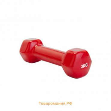 Гантель обрезиненная Bradex SF 0163, красная, 3 кг