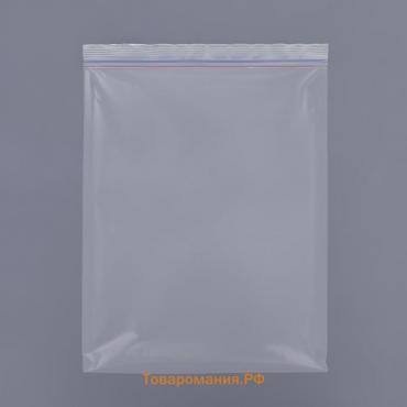 Пакет zip lock с двойным замком, "ЭКСТРА", 30 х 40 см, 50 мкм