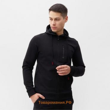 Толстовка мужская, цвет чёрный, размер 54 (2XL)